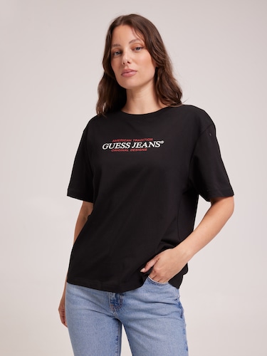 Jeans Oversized American Tradition Tee In Black                                                                                 