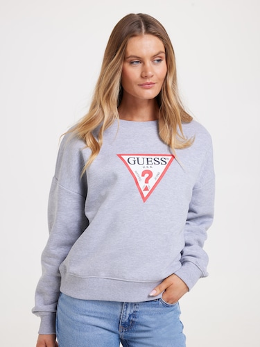 Jeans Iconic Triangle Sweatshirt In Medium Grey Heather                                                                         