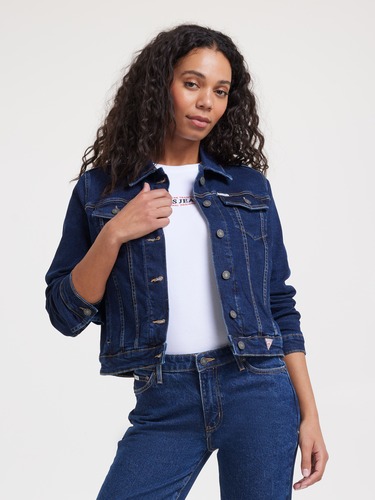 Jeans Slim Trucker Jacket In Dark Wash                                                                                          