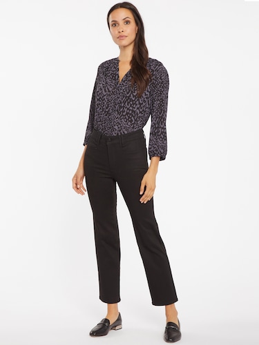 Thigh Shaper Straight Ankle Jean In Black                                                                                       
