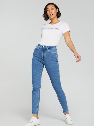 High Rise Skinny Jean In Mid Blue