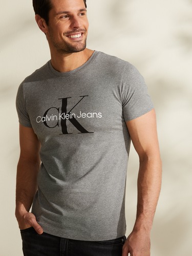 Core Monogram Tee In Grey                                                                                                       