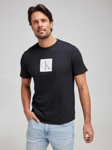 Centre Monogram Tee In Black                                                                                                    