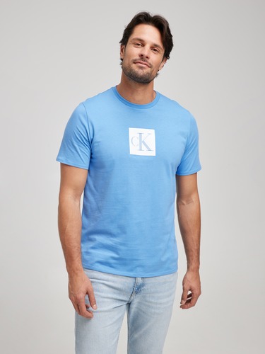Center Monogram Tee In Blue Grey                                                                                                