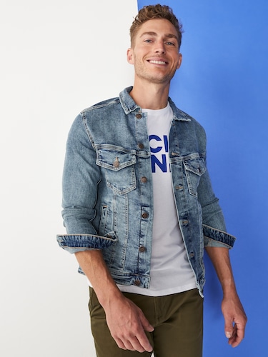 Alvin Denim Jacket In Blue Denim                                                                                                