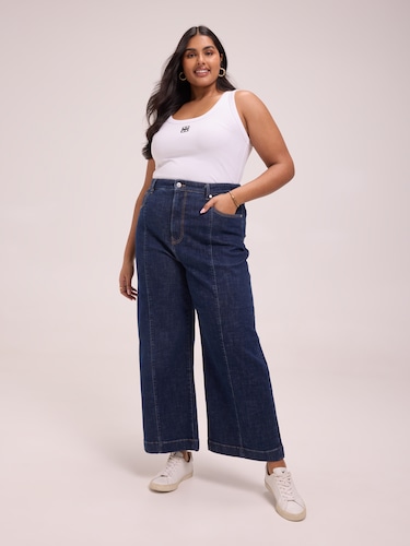 Curve Originals High Rise Wide Leg Crop Jean                                                                                    