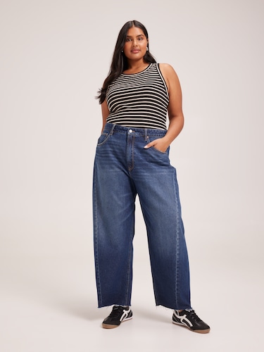 Curve Originals High Rise Barrel Leg Jean                                                                                       