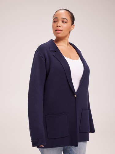 Curve Ruby Textured Knit Blazer                                                                                                 