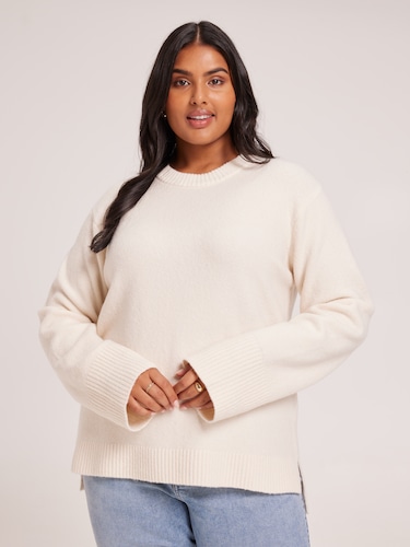 Curve Rachel Luxe Crew Neck Pullover                                                                                            