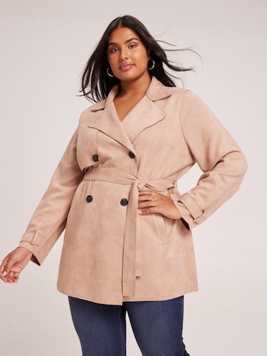 Curve Brianna Suedette Trench                                                                                                   