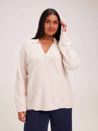 Curve Phoebe Collared Ottoman Pullover                                                                                          