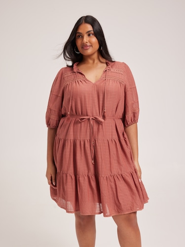 Curve Millie Tiered Dress                                                                                                       