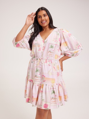 Curve Delilah Tiered Dress                                                                                                      