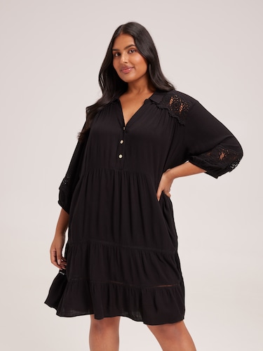 Curve Nora Tiered Dress                                                                                                         