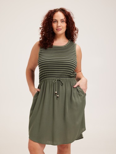 Curve Kaylee Knit Combo Dress                                                                                                   