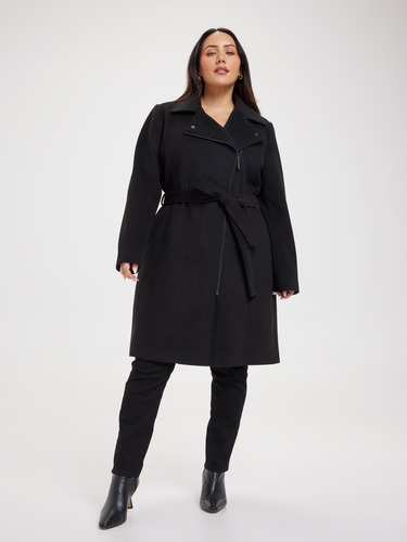 Curve Chloe Zip Wrap Coat                                                                                                       