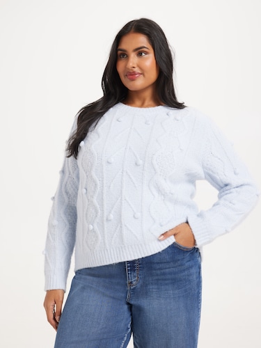 Curve Thea Cable Detail Pullover                                                                                                