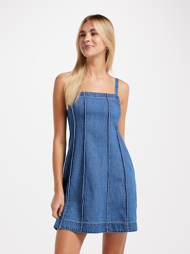Tanya Denim Panelled Dress                                                                                                      