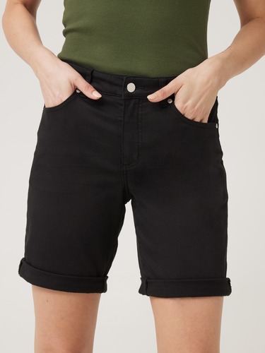 Curvy Fit Bermuda High Denim Shorts - Denim blue - Ladies | H&M US