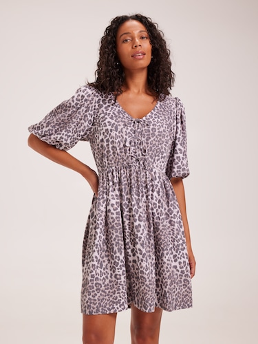 Elena Tie Front Dress                                                                                                           