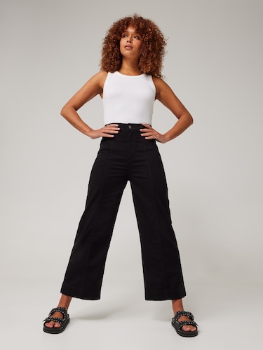 High Waisted Audrey Trousers - Navy