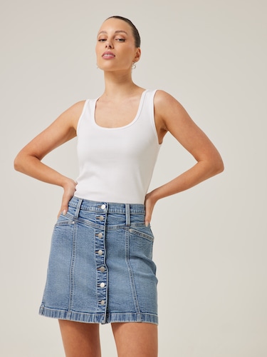 Originals Button Down Mini Skirt                                                                                                