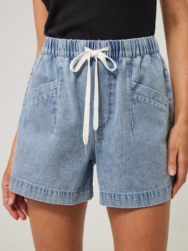 Mid Rise Soft Indigo Short                                                                                                      