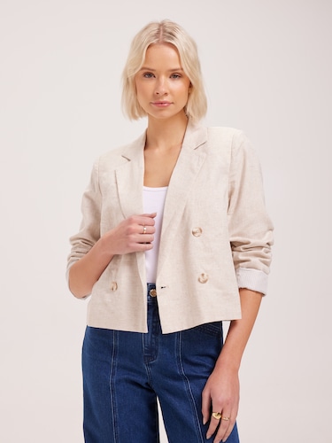 Rose Cropped Blazer                                                                                                             