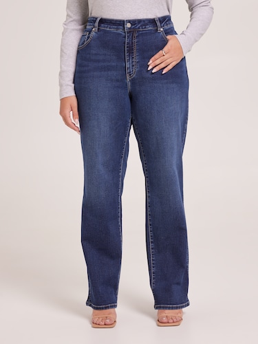 Curve Amaze Mid Rise Straight Jean In Full Length                                                                               