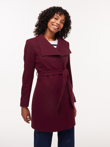 Maroon deals wrap coat