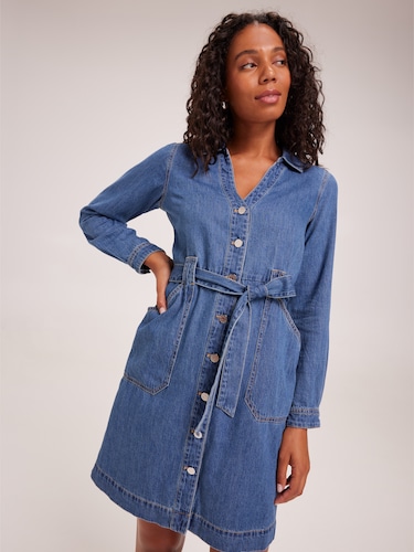 Ava Button Through Dress                                                                                                        