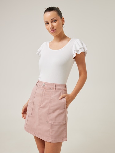 Amaze Patch Pocket Utility Skirt                                                                                                