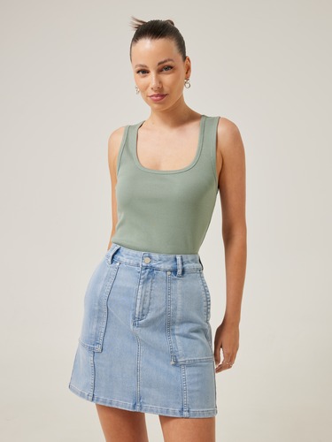 Amaze Patch Pocket Utility Skirt                                                                                                