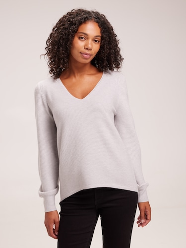 Paige V Neck Ottoman Pullover                                                                                                   