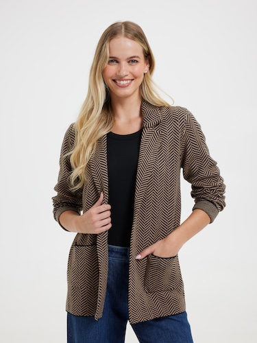 Beth Boyfriend Knit Blazer                                                                                                      