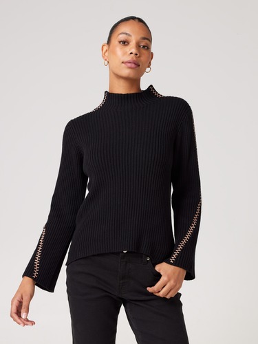 Harlow Contrast Thread Pullover