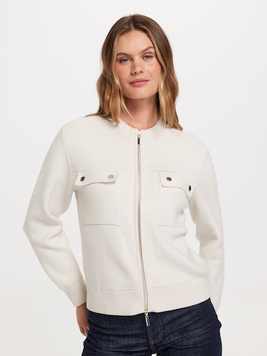 Alexis Yoke Knit Bomber                                                                                                         
