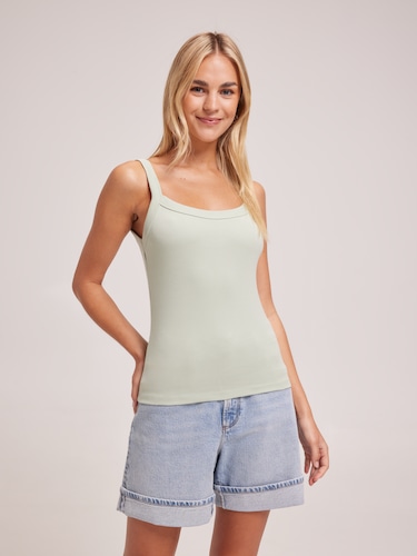 Ava Strappy Rib Tank                                                                                                            