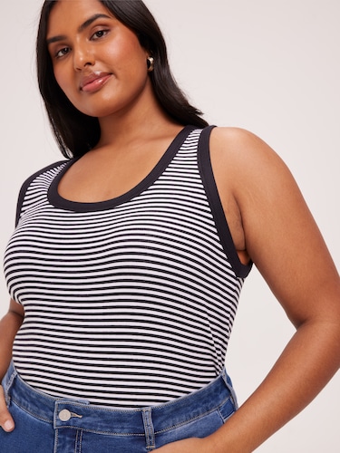Kate Scoop Neck Rib Tank                                                                                                        