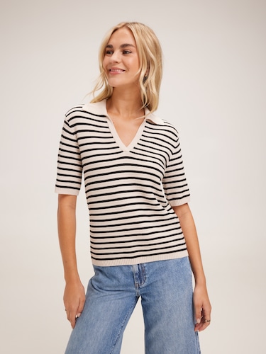 Charli Crochet Collar Pullover                                                                                                  