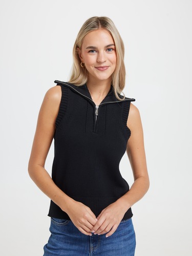 Monique Zip Neck Vest                                                                                                           