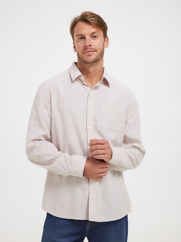 Short Sleeve Linen Blend Shirt                                                                                                  
