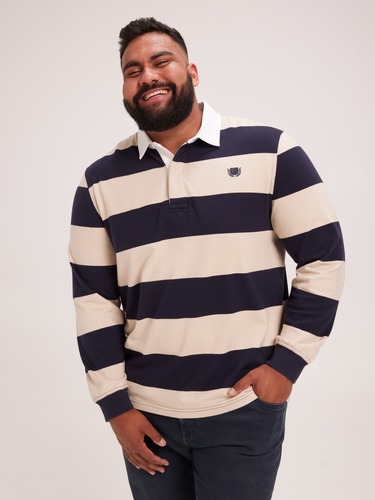 Extended Long Sleeve Rugby Polo                                                                                                 