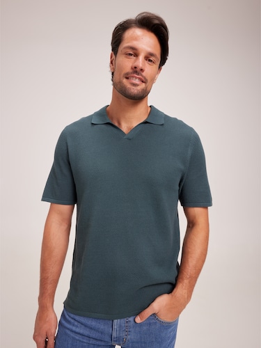 Resort Waffle Knit Polo                                                                                                         