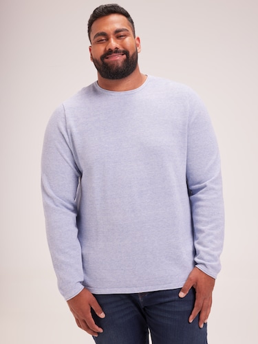 Extended Mini Waffle Crew Knit                                                                                                  