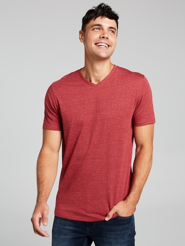 Basic V Neck Marle Tee                                                                                                          