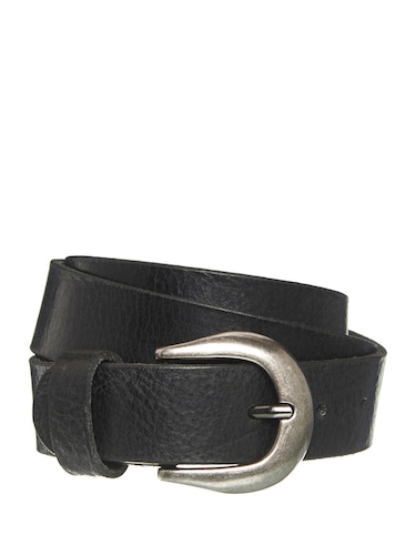 Round Buckle Leather Belt                                                                                                       