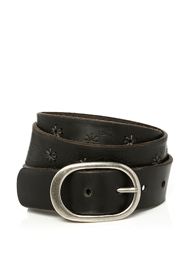 Daisy Handstitched Leather Belt                                                                                                 
