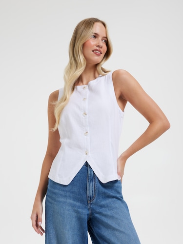 Elle High Neck Vest                                                                                                             