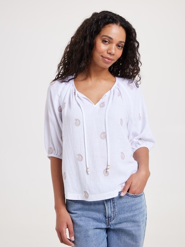 Kylie Textured Short Sleeve Top                                                                                                 